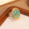 Wholesale Women's Light Luxury Minimalist Geometric Dripping Oil Stainless Steel Ring