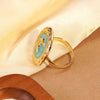 Wholesale Women's Light Luxury Minimalist Geometric Dripping Oil Stainless Steel Ring