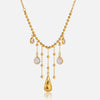 Wholesale Women's Light Luxury Minimalist Geometric Drop Shape Stainless Steel Electroplated Tassel Necklace