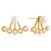 Wholesale Women's Light Luxury Minimalist Geometric Stainless Steel 18K Gold Electroplated Fanshaped Earrings