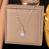 Wholesale Women's Light Luxury Minimalist Heart Shape Copper Electroplated Clavicle Chain Necklace