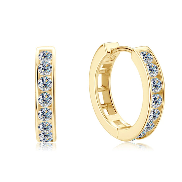 Wholesale Women's Light Luxury Moissanite Earrings With S925 Sterling Silver Ear Buckle Geometric Design Electroplated