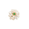Wholesale Women's Light Luxury Natural Pearl Baroque Flower Handmade Electroplated Brooch