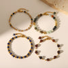 Wholesale Women's Light Luxury Natural Stone Bracelet With Geometric Pattern And Electroplating Treatment