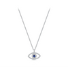 Wholesale Women's Light Luxury Niche Design S925 Sterling Silver Hollow Devil's Eye Microinlay Bracelet Necklace Ring