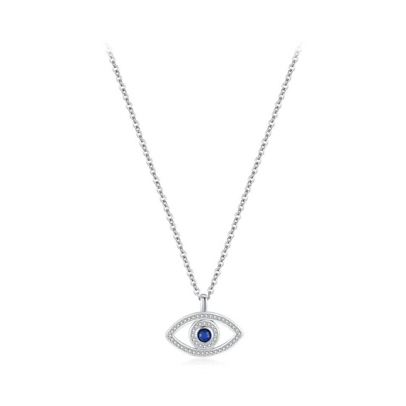 Wholesale Women's Light Luxury Niche Design S925 Sterling Silver Hollow Devil's Eye Microinlay Bracelet Necklace Ring