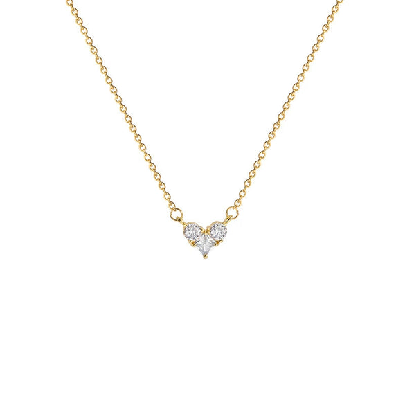 Wholesale Women's Light Luxury Niche Design Titanium Steel Heart Shaped Clavicle Chain Necklace Summer Non Fading