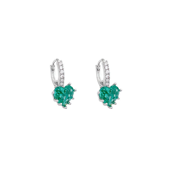 Wholesale Women's Light Luxury Niche Exquisite High Sense Copper Heart Shape Electroplating Love Earrings