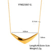 Wholesale Women's Light Luxury Niche Simple High End Versatile V Shaped Stainless Steel Necklace With Pvd Furnace Vacuum Real Gold Plating