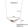 Wholesale Women's Light Luxury Niche Simple High End Versatile V Shaped Stainless Steel Necklace With Pvd Furnace Vacuum Real Gold Plating