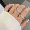 Wholesale Women's Light Luxury Oval Zircon Ring S925 Sterling Silver Geometric Electroplated