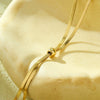 Wholesale Women's Light Luxury Pullout Long Necklace With Snake Bone Chain Stainless Steel Electroplated
