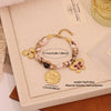 Wholesale Women's Light Luxury Real Gold Plated Handmade Flower Heart Scarf Chain Necklace Accessories
