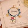 Wholesale Women's Light Luxury Real Gold Plated Handmade Flower Heart Scarf Chain Necklace Accessories