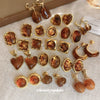 Wholesale Women's Light Luxury Resin Earrings With Geometric Heart Design And Electroplating