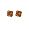 Wholesale Women's Light Luxury Resin Earrings With Geometric Heart Design And Electroplating