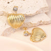 Wholesale Women's Light Luxury Retro Heartshaped Stainless Steel Electroplated Earrings
