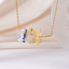 Wholesale Women's Light Luxury Rose Flower Pendant Necklace Copper Electroplating Mixed Gemstone Setting O Chain Jewelry
