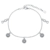 Wholesale Women's Light Luxury S925 Sterling Silver Anklet With Fourleaf Clover And Butterfly Design