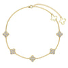 Wholesale Women's Light Luxury S925 Sterling Silver Anklet With Fourleaf Clover And Butterfly Design