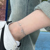 Wholesale Women's Light Luxury S925 Sterling Silver Anklet With Fourleaf Clover And Butterfly Design