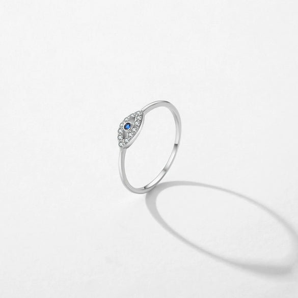 Wholesale Women's Light Luxury S925 Sterling Silver Devil's Eye Microinlay Ring And Bracelet