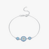 Wholesale Women's Light Luxury S925 Sterling Silver Devil's Eye Microinlay Round Diamond Bracelet
