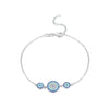 Wholesale Women's Light Luxury S925 Sterling Silver Devil's Eye Microinlay Round Diamond Bracelet