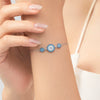 Wholesale Women's Light Luxury S925 Sterling Silver Devil's Eye Microinlay Round Diamond Bracelet