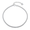 Wholesale Women's Light Luxury S925 Sterling Silver Fourleaf Clover Geometric Zircon Rai Diamond Electroplated Tennis Bracelet