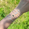 Wholesale Women's Light Luxury S925 Sterling Silver Fourleaf Clover Geometric Zircon Rai Diamond Electroplated Tennis Bracelet