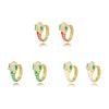 Wholesale Women's Light Luxury S925 Sterling Silver Geometric Snake Micropaved Earrings