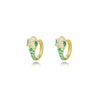 Wholesale Women's Light Luxury S925 Sterling Silver Geometric Snake Micropaved Earrings