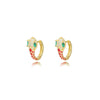 Wholesale Women's Light Luxury S925 Sterling Silver Geometric Snake Micropaved Earrings