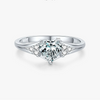 Wholesale Women's Light Luxury S925 Sterling Silver Heartshaped Zircon Inlaid Ring