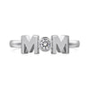Wholesale Women's Light Luxury S925 Sterling Silver Ring With Letter Design And Zircon Inlaid Electroplated