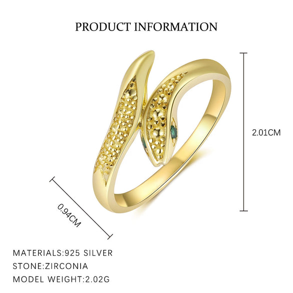 Wholesale Women's Light Luxury S925 Sterling Silver Snake Fashion Earrings With Zirconia