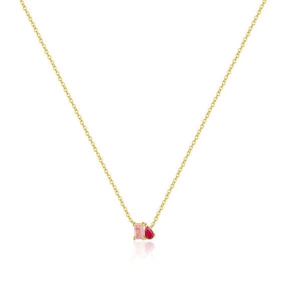 Wholesale Women's Light Luxury S925 Sterling Silver Star Shape Necklace With Zirconia And Cross Chain