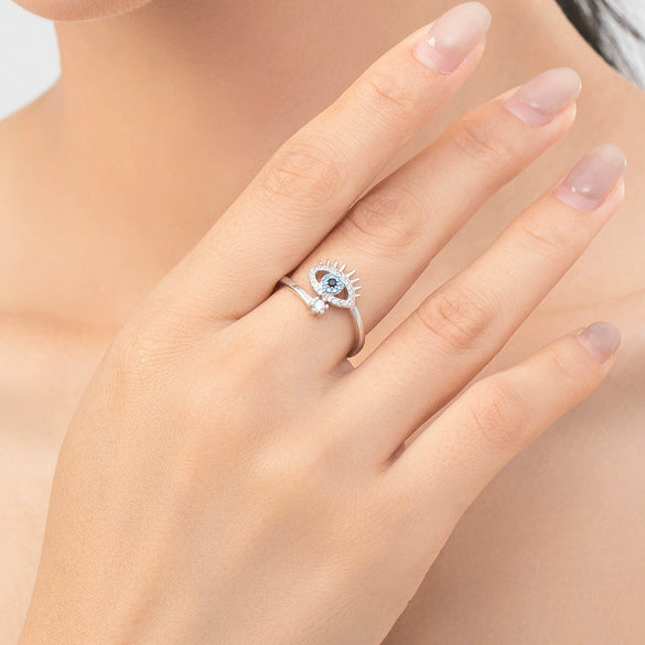 Wholesale Women's Light Luxury Sexy Cute Microinlaid Geometric S925 Sterling Silver Open Ring