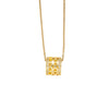 Wholesale Women's Light Luxury Small Waist Pig Nose Necklace With Zircon Inlay 18K Gold Plated Copper O Word Chain