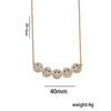 Wholesale Women's Light Luxury Smiley Face Electroplated Titanium Steel And Copper Necklace And Earrings Set