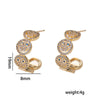 Wholesale Women's Light Luxury Smiley Face Electroplated Titanium Steel And Copper Necklace And Earrings Set