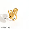 Wholesale Women's Light Luxury Snakeshaped Titanium Steel Geometric Ring With Electroplating