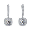 Wholesale Women's Light Luxury Square Ushaped Zinc Alloy Rhinestone Electroplated Ear Buckle