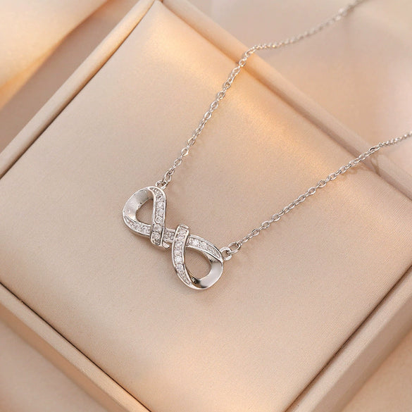 Wholesale Women's Light Luxury Stainless Steel And Titanium Steel Necklace With Ochain And Electroplated Letters Numbers Text Pendant