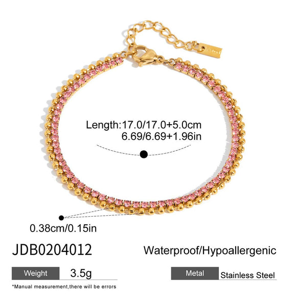 Wholesale Women's Light Luxury Stainless Steel Bracelet With Geometric Pattern And Electroplating