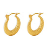 Wholesale Women's Light Luxury Stainless Steel Earrings With Dot Pattern Ins Wave Shape Pvd Electroplated And Colorpreserving Niche And Geometric Style