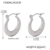 Wholesale Women's Light Luxury Stainless Steel Earrings With Dot Pattern Ins Wave Shape Pvd Electroplated And Colorpreserving Niche And Geometric Style