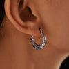 Wholesale Women's Light Luxury Stainless Steel Earrings With Dot Pattern Ins Wave Shape Pvd Electroplated And Colorpreserving Niche And Geometric Style