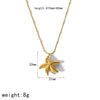 Wholesale Women's Light Luxury Stainless Steel Earrings With Zircon Inlay Starfish Clover Animal Zodiac Design
